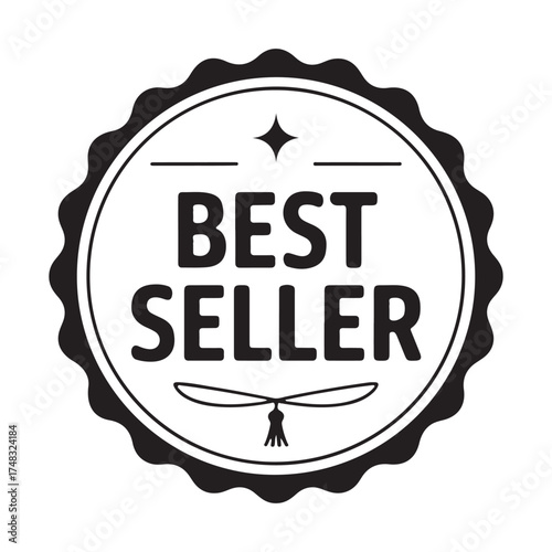 Vector art of best seller badge