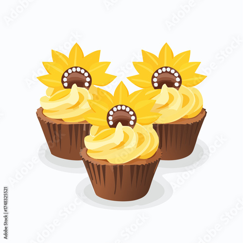 Sonnenblumen-Cupcakes