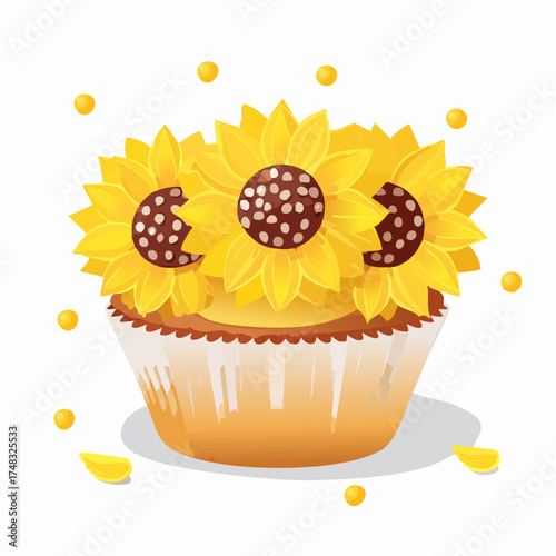 Sonnenblumen-Cupcakes