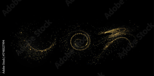 Luxurious orange sparkles and starburst fireworks on deep black. Warm, glowing particles and fine stardust create an elegant PNG perfect for holiday and New Year cards.