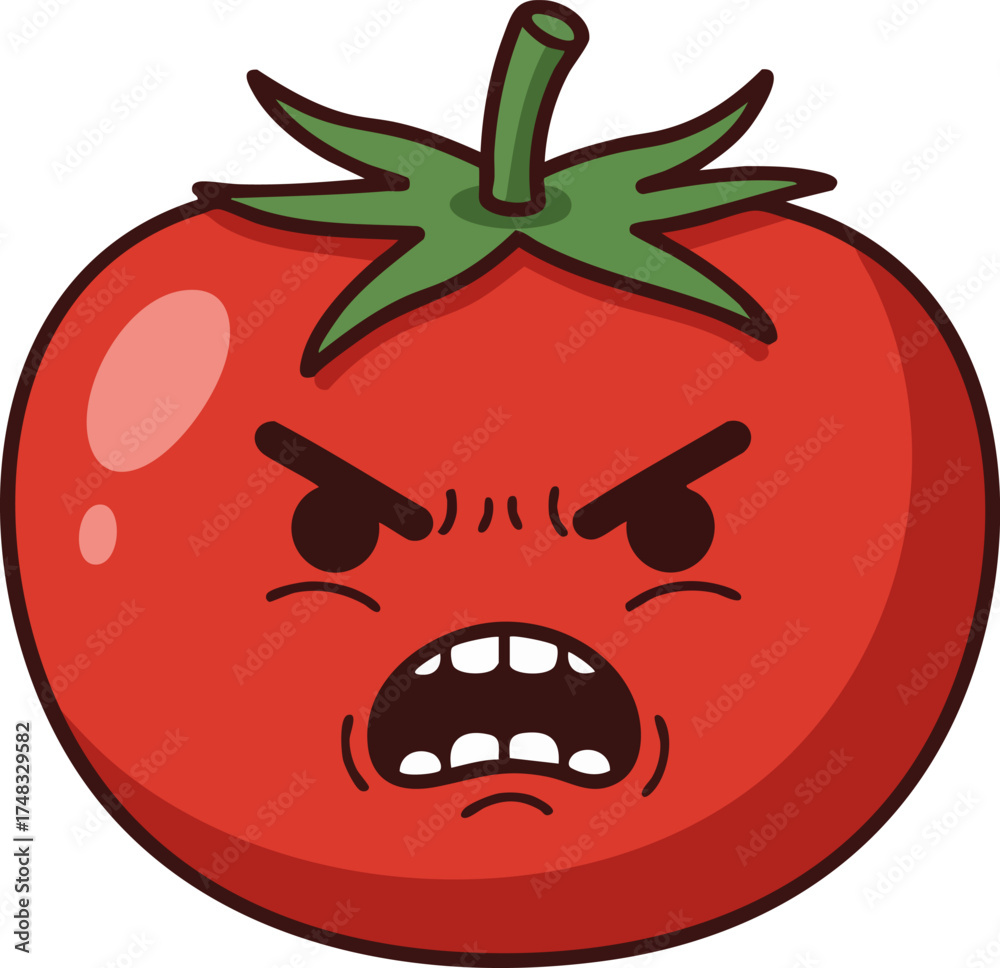 Obraz premium Angry Tomato Emoji
