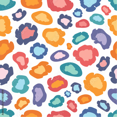 Abstract spotted seamless pattern painted with paint
4