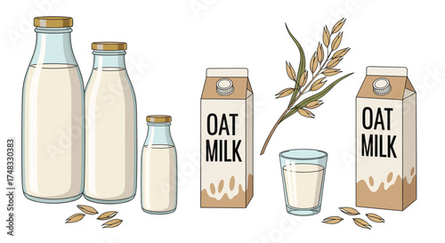 Oat milk is a plant-based beverage made from oats and water.