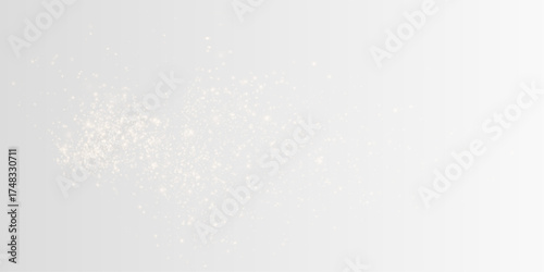 Luminous dust and glowing sparkles with light burst. Magical PNG background	