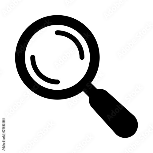 Magnifying Glass Symbol, Search and Loupe Icon.