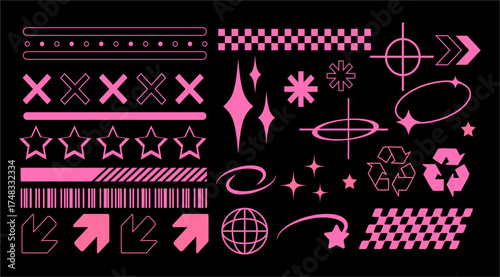 Streetwear, Y2K, and Graffiti Asset Elements Pack. Perfect for posters, apparel, and other decorative designs.