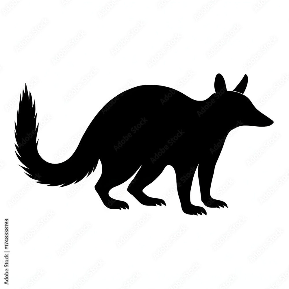 Fototapeta premium Numbat silhouette vector style