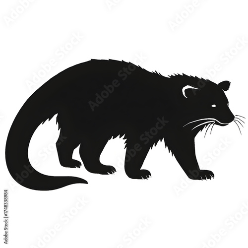 Binturong silhouette vector style