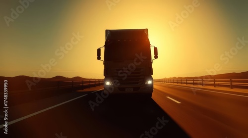 truck on the road