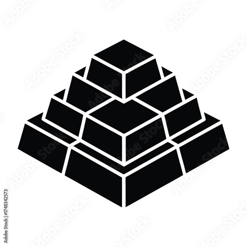 gold bars on white background