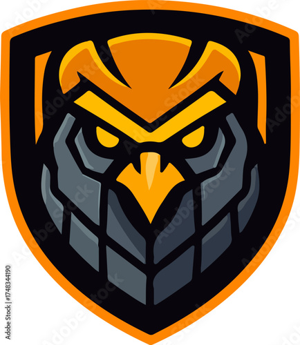 Stealth Owl Mascot Shield – Tactical Esports Team Logo Vector