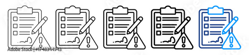 Risk Assessment Icon Different Style Outline Collection Set