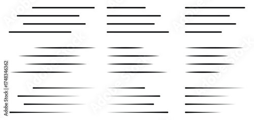 Speed Lines Set – Comic Motion and Fast Action Vector Effects.
