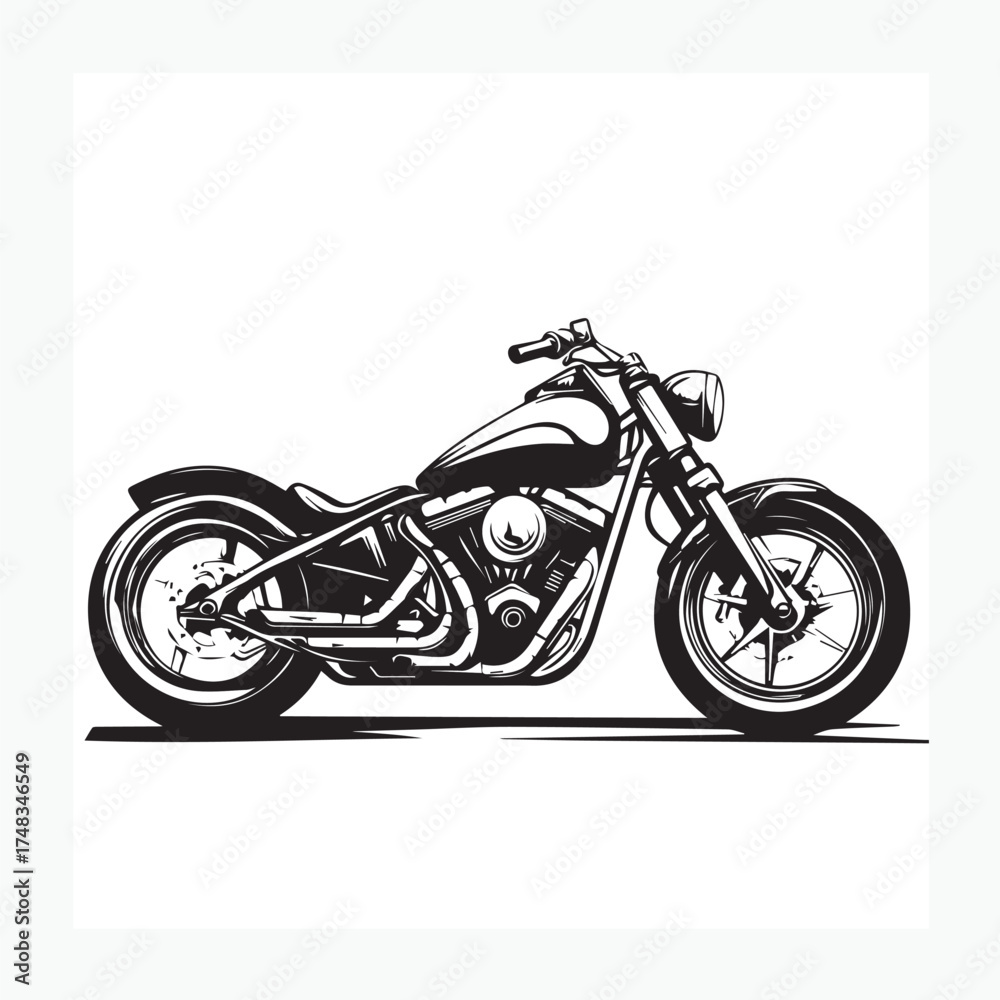 Obraz premium motorcycle on white background