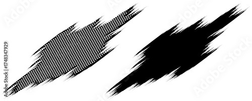 Brush strokes vector. Set of text boxes. Paintbrush collection. Grunge design elements. Dirty texture banners. Painted rectangles and diagonal brush backgrounds