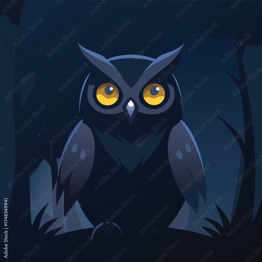 Fototapeta premium owl in the night