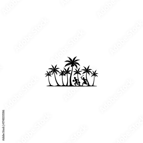 Coconut tree yielding coconuts- নারিকেল গাছ