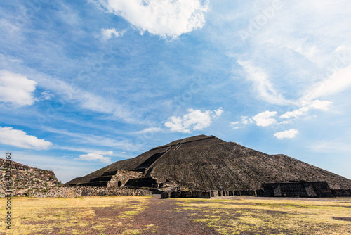 Teotihuacan pyramids landscape in Mexico