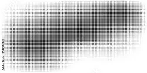 Halftone faded gradient texture. Grunge halftone grit background. White and black sand noise wallpaper. Retro pixilated vector backdrop