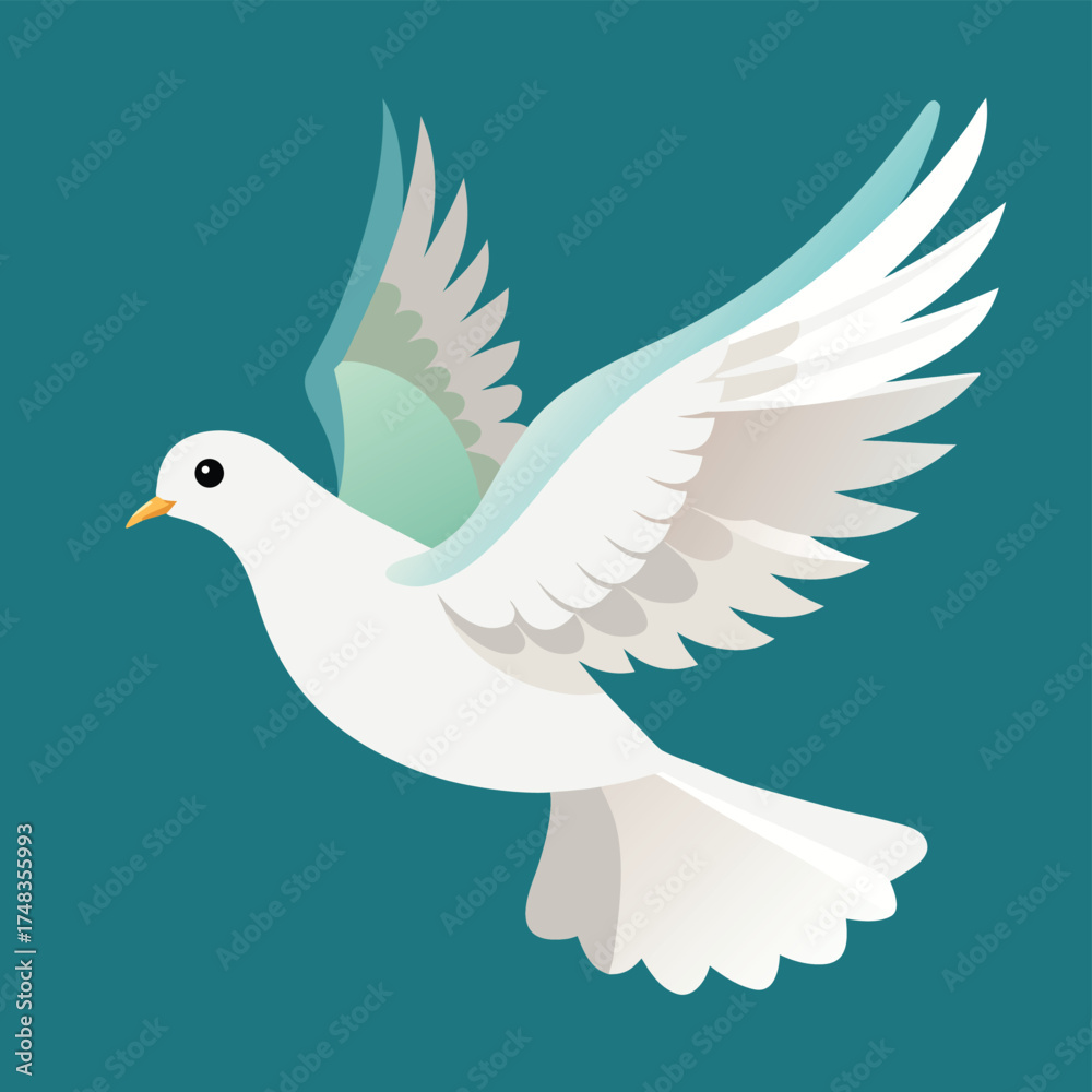 Obraz premium white dove on white