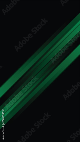 Dynamic abstract background with vibrant green lines perfect for modern technology presentations