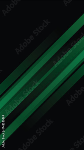 Modern dynamic abstract background with vibrant green lines, perfect for tech or corporate presentation