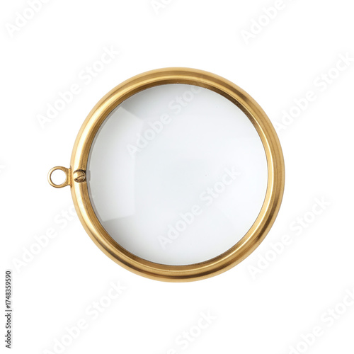 Simple round brass monocle for inspection and detail