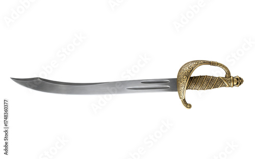 Konstfotografi Pirate cutlass sword with ornate golden hilt