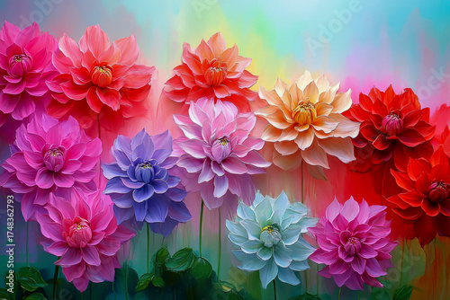 Colorful flowers,wall art