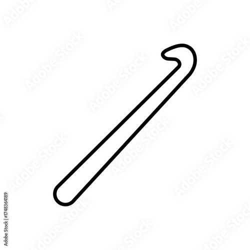 An illustration of a black icon of cutting and sewing attributes on a white background