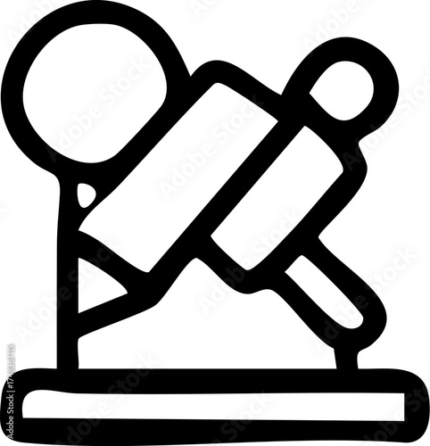 Hot glue gun vector icon for crafting and DIY projects.