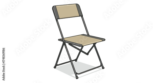 Modern foldable chair design in minimalist style