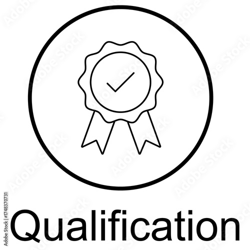 Foto Qualification Icon, Power of Qualifications, Building Careers through Education,