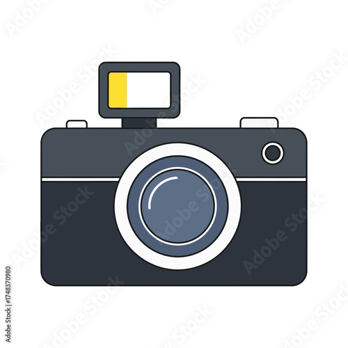 Capturing moments with a modern digital camera featuring a pop-up flash for brilliant shots anytime, anywhere.