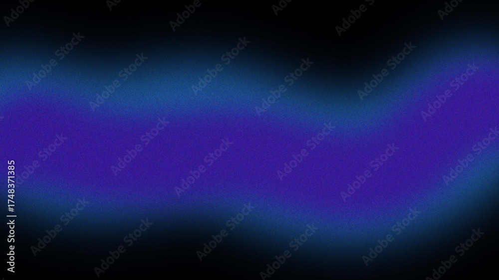 Obraz premium Glowing purple blue black fluid gradient background with grainy texture, smooth blur wave design for elegant abstract wallpaper