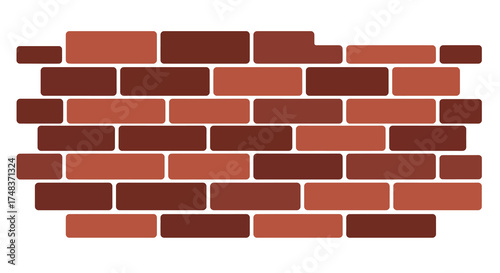 Red brick pattern design for construction backgrounds and textures