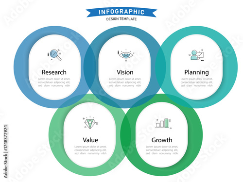 Timeline Creator infographic template. 5 Step timeline journey, calendar Flat simple infographics design template. presentation graph. Business concept with 5 options, gantt vector illustration.