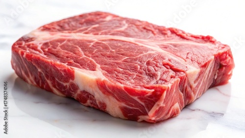 Fresh raw beef steak on a wooden board ready for cooking