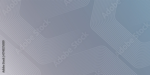 Abstract hexagon lines on gray background. Geometric stripe line art design for poster, brochure, cover, website, banner.