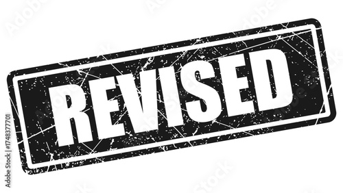 Revised black stamp with grunge texture