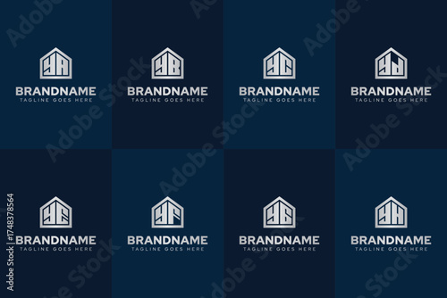 Letters YA YB YC YD YE YF YG YH Home Luxury Logo, for real estate, construction, or interior design