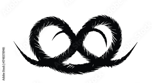 Abstract symbol of interconnectedness and eternity, rendered in a fuzzy, organic texture.