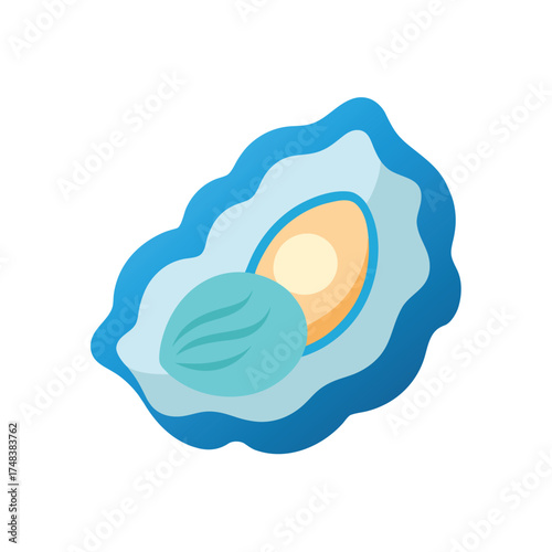 Oysters on White Background