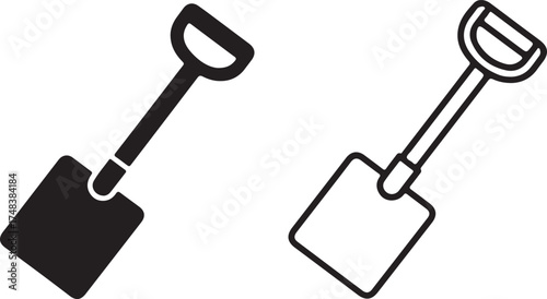  silhouette icon of farming  a hoe