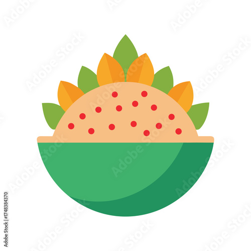 Quinoa Salad on White Background