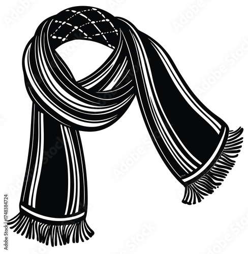 Vector illustration of an abstract background with birds in black ink line design that resembles a wire or coil pattern for fashion or technology applications