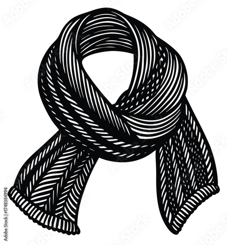 Black vector bow tie illustration: a fashion accessories symbol isolated on white with a lace pattern design