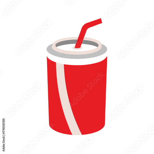 Soda on White Background