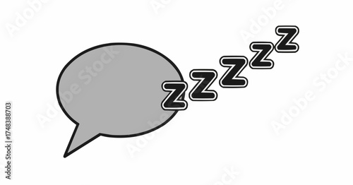 Dreamy Zzz's: Sleep bubble icon for restful sleep, relaxation, and quiet time concepts