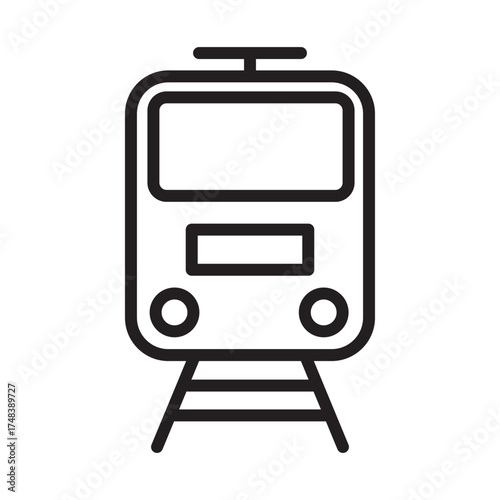 Train icon. Train icon black